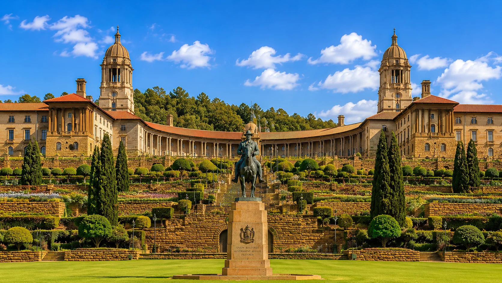 Union Buildings and landscaped gardens in Pretoria, Gauteng